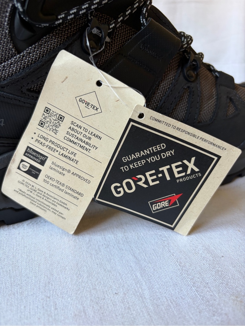 NEW Salomon Quest 4 GTX Gore-Tex Hiking Boots Gray Waterproof Tactical Size 10 - Picture 8 of 10
